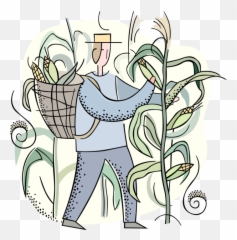 Farmers Clipart Farmer Harvesting Crop - Harvesting Farm Clip Art Emoji,Farmer Emoji