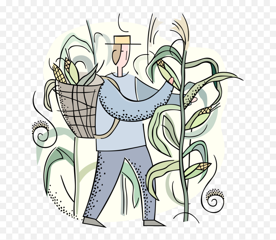 Farmers Clipart Farmer Harvesting Crop - Harvesting Farm Clip Art Emoji,Farmer Emoji