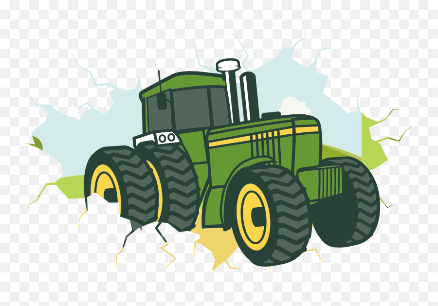 Tractor 3d John Deere Illustration Wall Art Decal - Tractor John Deere Dibujo Emoji,Tractor Emoji