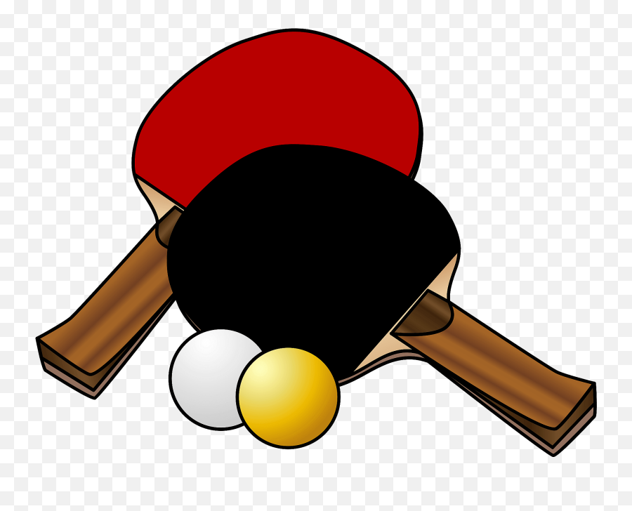 Table Tennis Equipment Clipart - Playing Table Tennis Clipart Emoji,Ping Pong Emoji