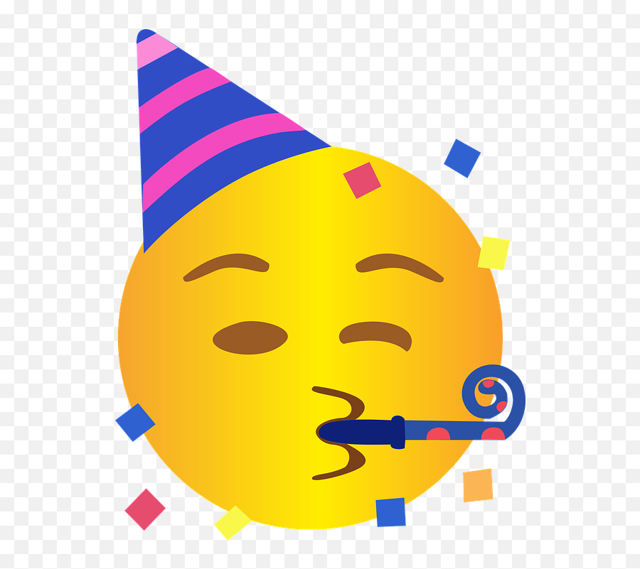 Emoji Emotion Happiness - Party Hat Emoji Face,Sun Emoji