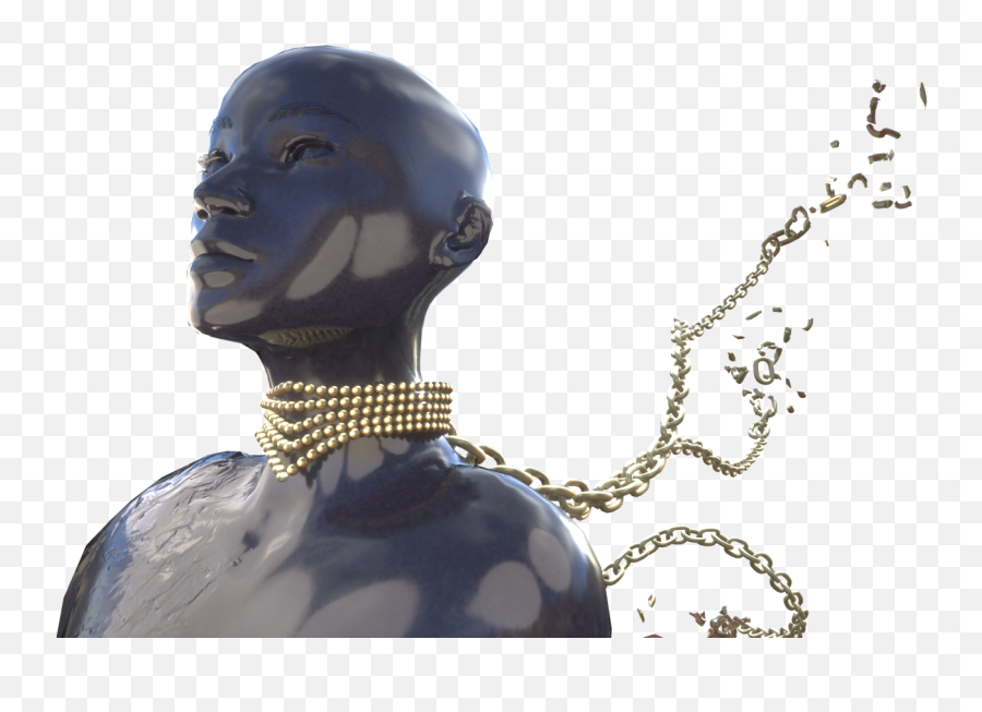 Download Pearls Collar Chains And Broken - Bronze Sculpture Body Jewelry Emoji,Chains Emoji