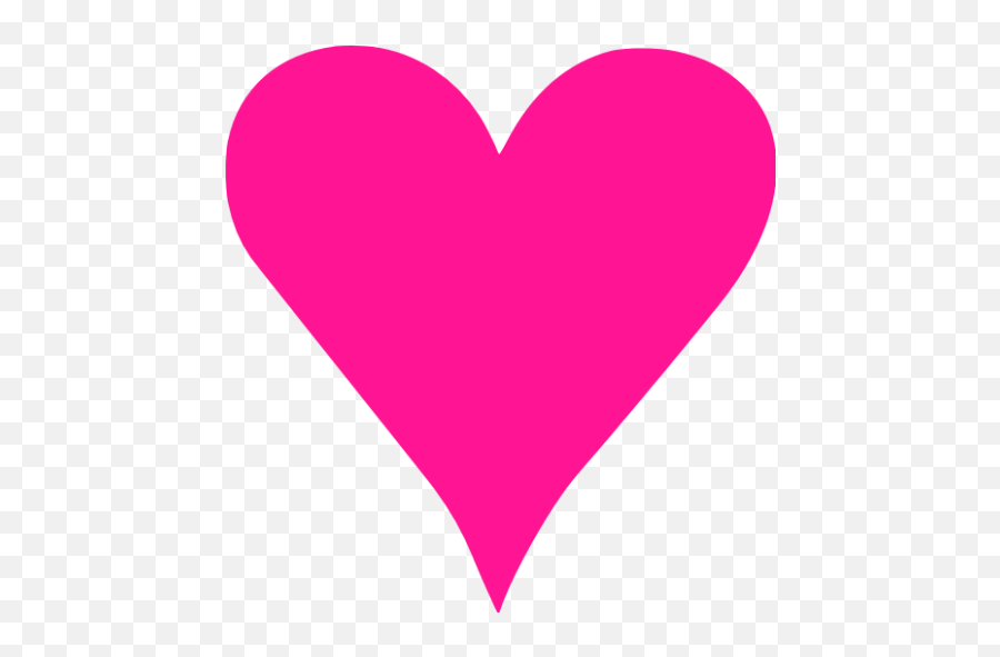 Deep Pink Heart 29 Icon - Heart Hot Pink Png Emoji,Pink Heart Emoticon