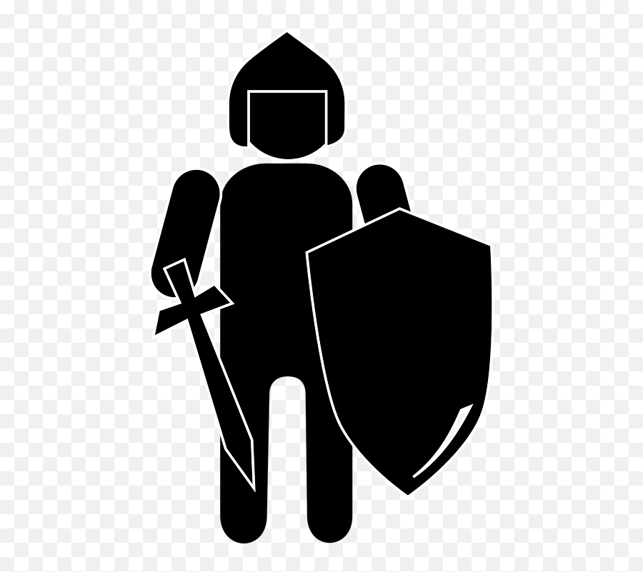 Knight Medieval Shield - Armor Of God Silhouette Emoji,Sword And Shield Emoji
