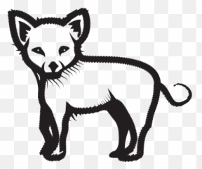 Puppy Silhouette Clip Art - Red Fox Emoji