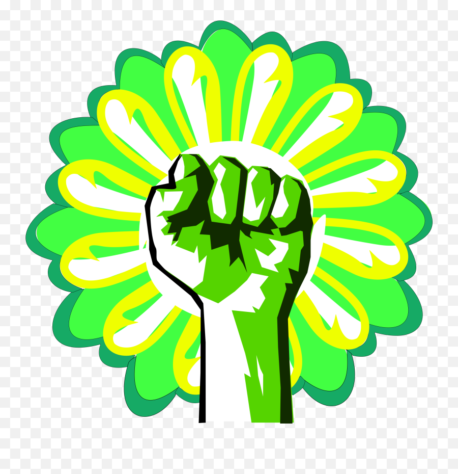 Green Power - Fight For The Environment Emoji,Emoji Fist
