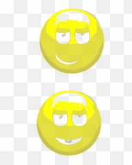 Smiley Smirk Relieved Happy Yellow Glossy Round - Smiley Emoji,Smirk Emoticon