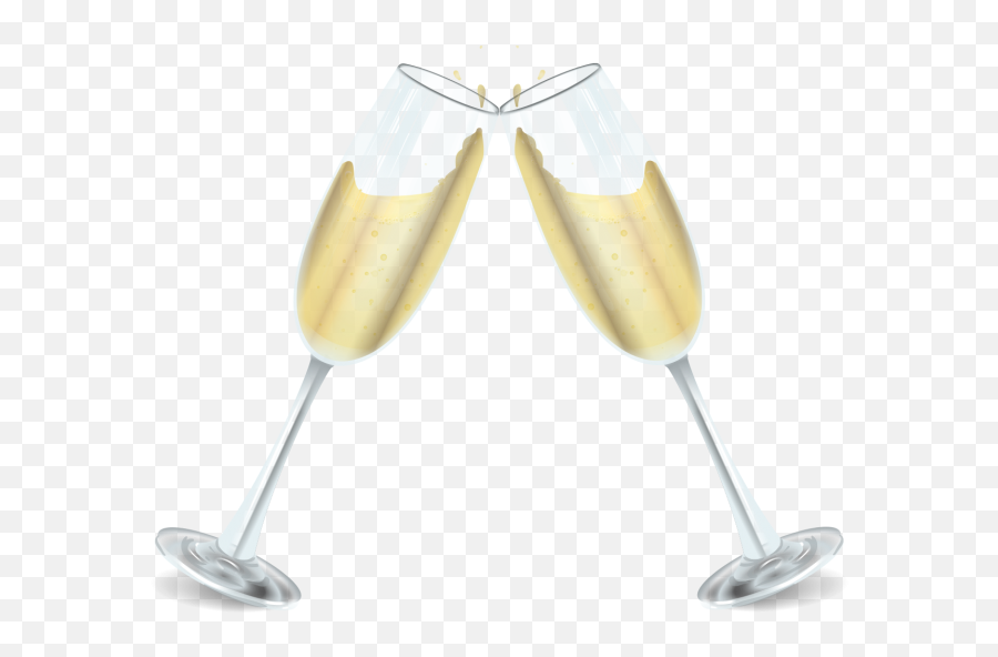 Wine Glasses Clipart Png - Champagne Stemware Emoji,Clinking Glasses Emoji