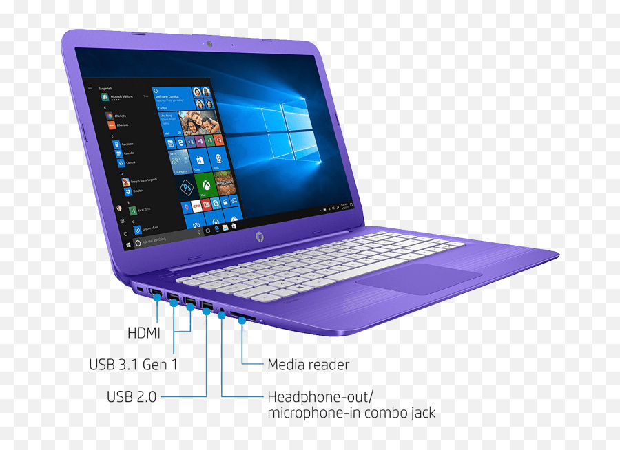 Hp 14 Stream Laptop Pc With Windows 10 - Purple 14 Hp Pavilion 15 Cs3006nt Emoji,Emoji On Windows 10