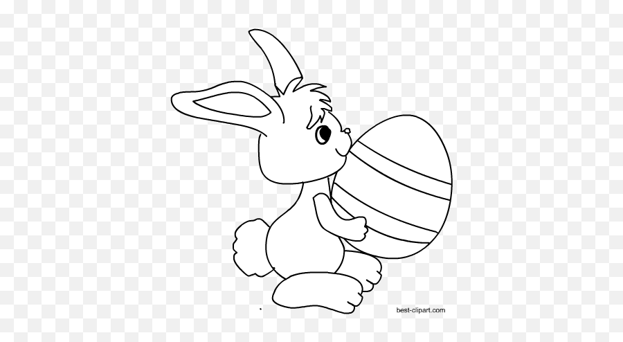 Free Easter Clip Art Easter Bunny Eggs And Chicks Clip Art - Easter Bunny Clip Art Black And White Emoji,Rabbit Egg Emoji