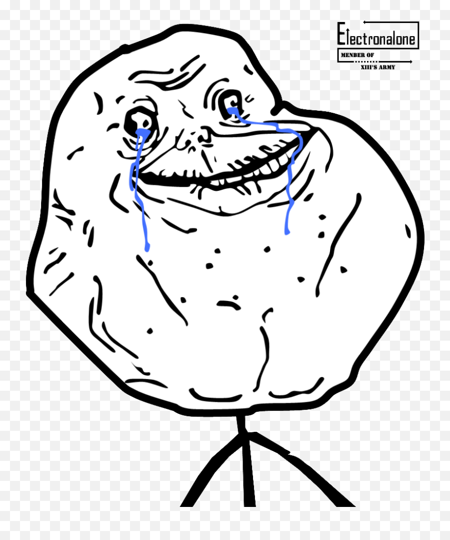 Troll Face Qui Pleure Png 2 Png Image - Forever Alone Clipart Emoji 