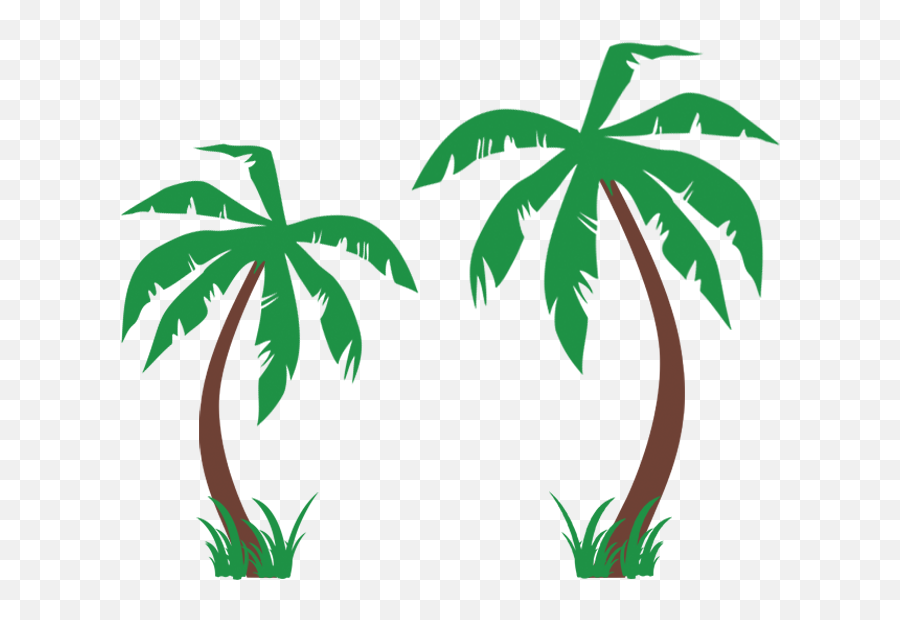 Download Hd Palm Tree Decal For Wall Coconut Trees With - Coconut Tree With Grass Emoji,Palm Tree Emoji Transparent