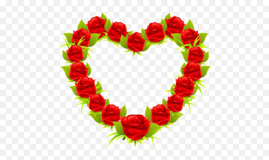 Heart Rose Transparent Background - Transparent Heart Of Flowers Emoji,Emoji Roses