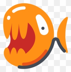 Fish Piranha Adanger Freak Emoji - Clip Art