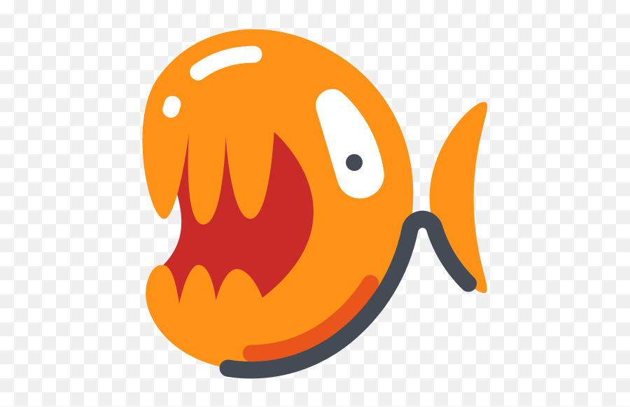 Fish Piranha Adanger Freak Emoji - Clip Art,Skull Fish Fish Emoji