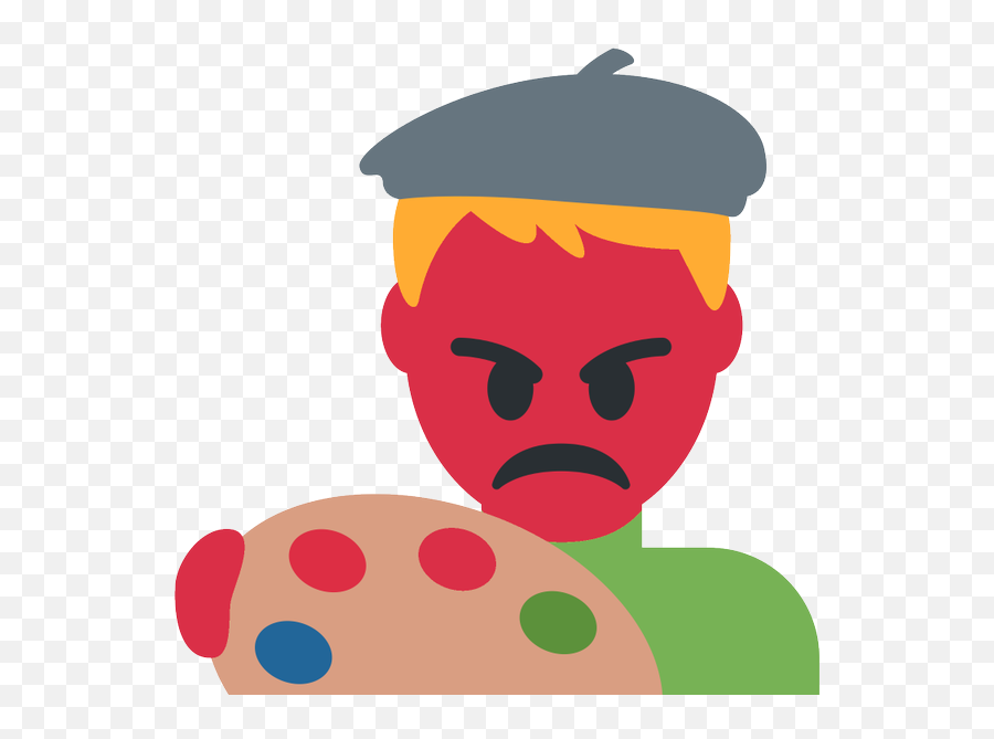Emoji Face Mashup Bot On Twitter U200d Man Artist - Dot,Pouting Emoji