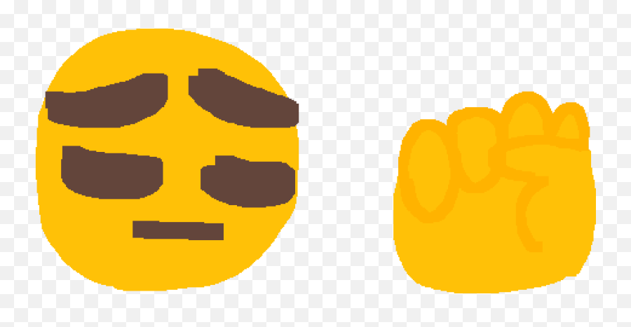 Pixilart - Happy Emoji,Fist Emoticon