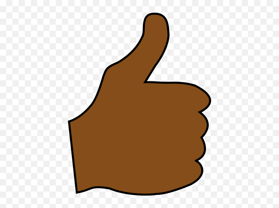 Brown Thumbs Up Clipart - Thumbs Up Clip Art Hands Emoji,Brown Thumbs Up Emoji