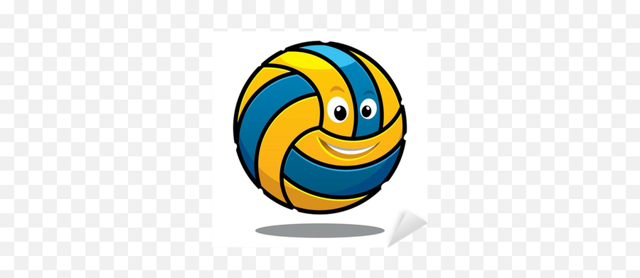 Happy Colourful Bouncing Volleyball - Volleyball Ball Cartoons Emoji,Volleyball Emoticon
