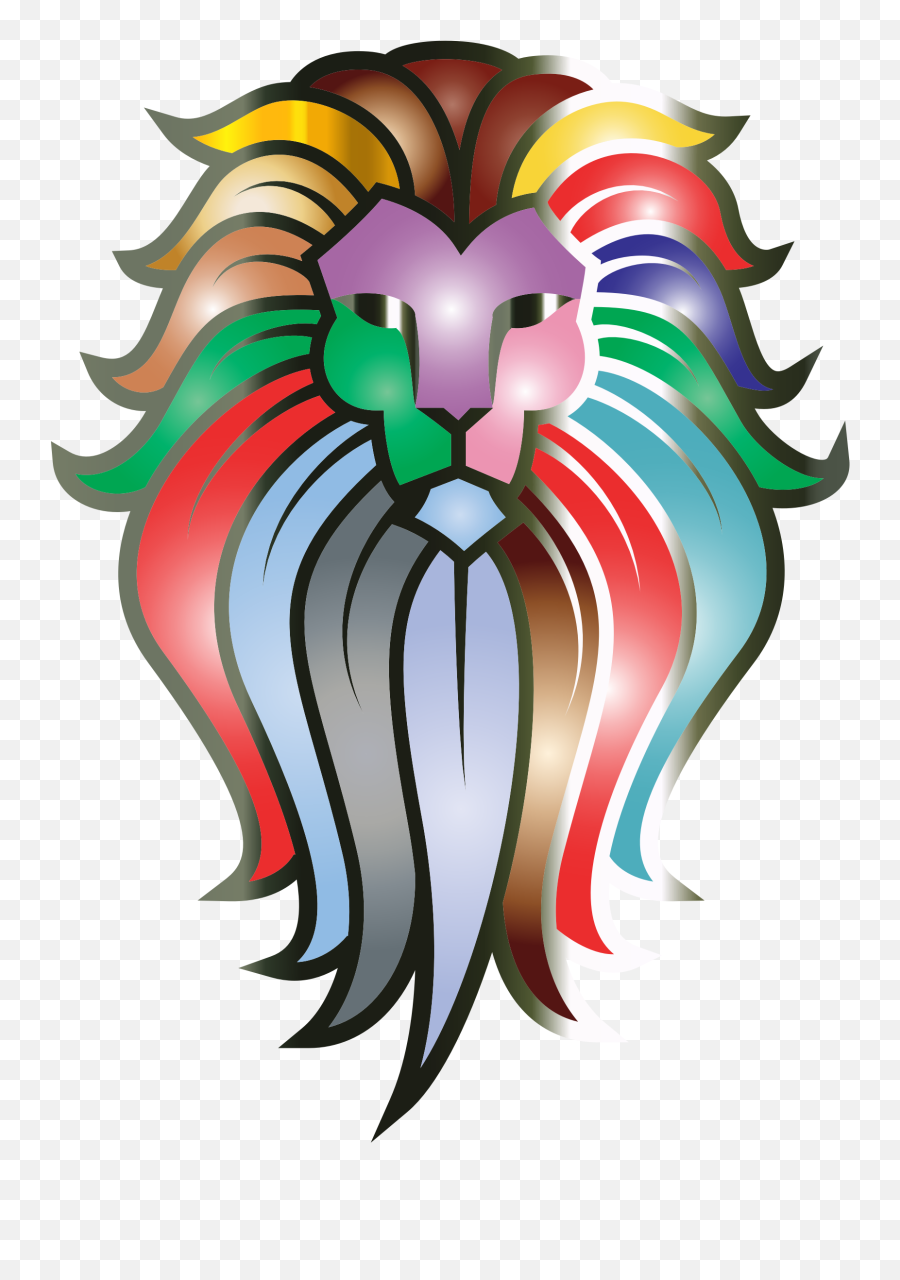Lions Clipart Reggae Lions Reggae - Lion Tattoo Line Art Emoji,Rasta Flag Emoji