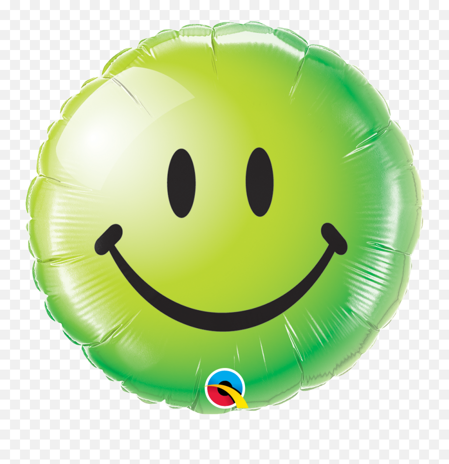 Emoji Smiley Face Green 18 Inch Foil - Smile Image In Balloon,Emerald Emoji