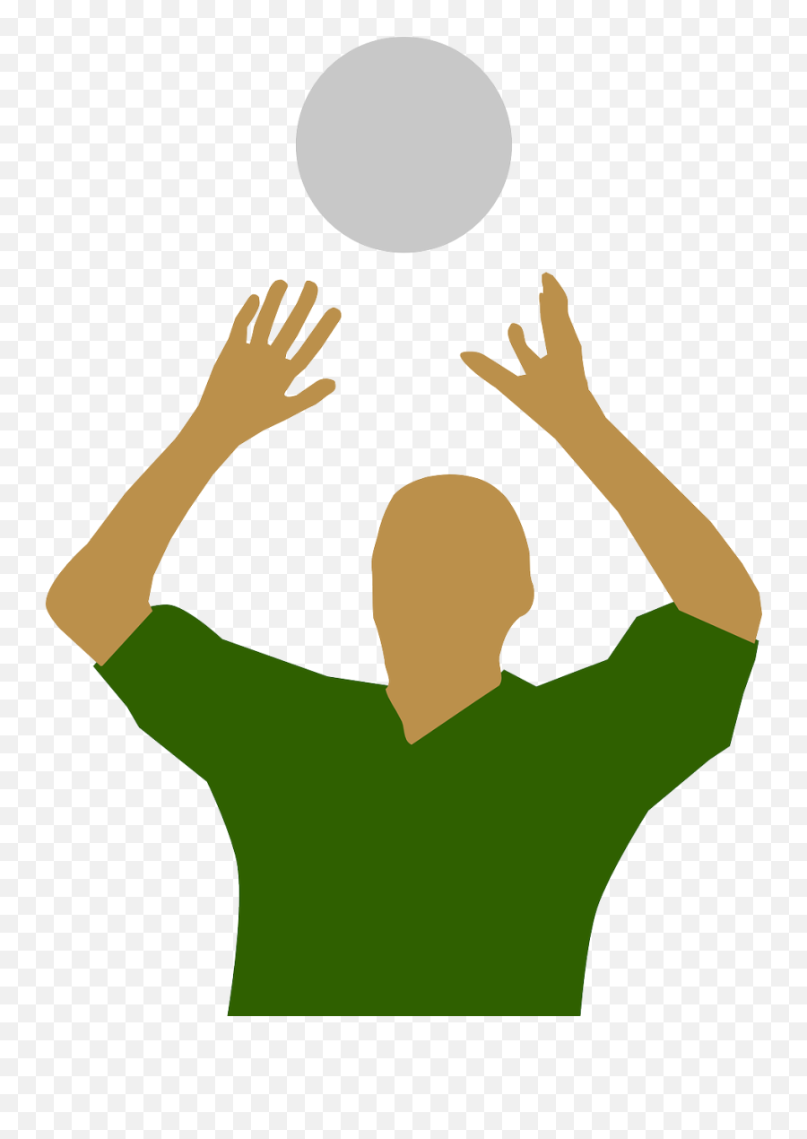 Volleyball Handball Ball Catch Throw - Volleyball Set Clipart Emoji,Emoji Tennis Ball And Arm