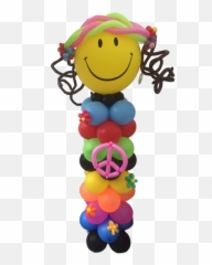 Hippie Happy Face - Smiley Emoji,Hippie Emoticon