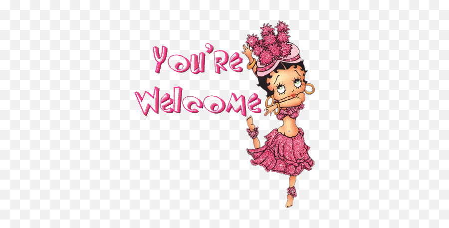 Betty Boop - You Re Welcome Cartoon Gif Emoji,Emoji For You're Welcome