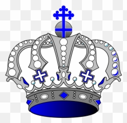 Crown King Royal - Blue Silver Emoji