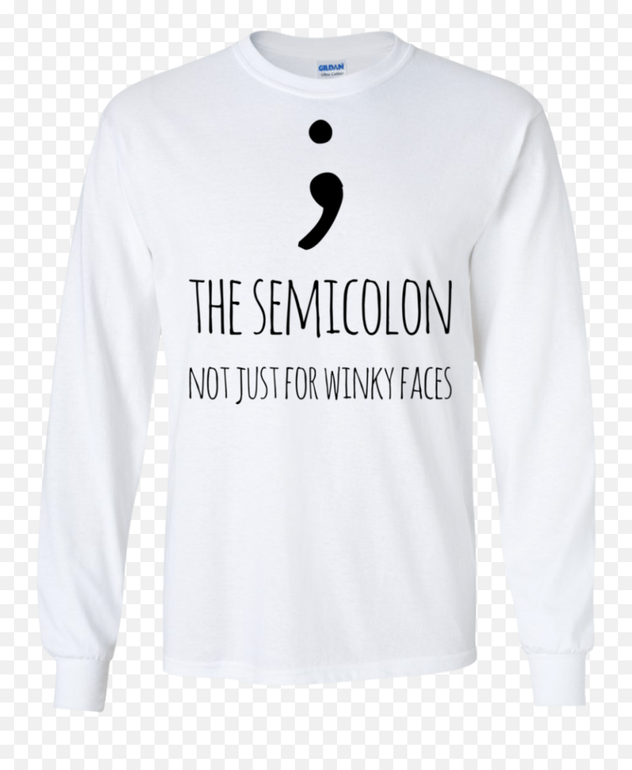 Download The Semicolon Not Just For Winky Faces Ls Tshirt - Gucci Long Sleeve Transparent Emoji,Winky Face Emoji Png