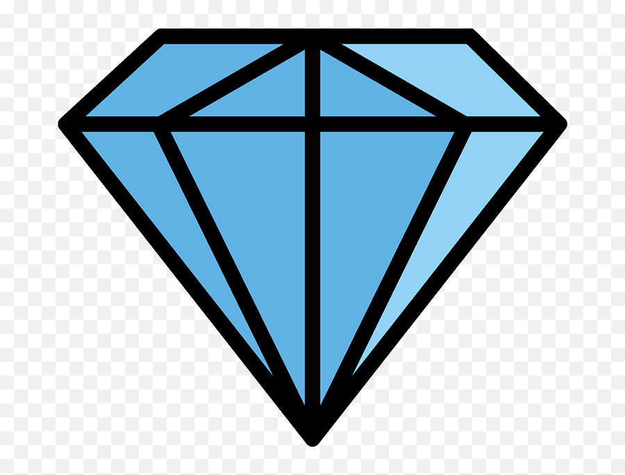 Gem Stone Emoji Clipart - Blue Diamond Icon,Stone Face Emoji