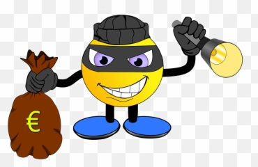Flashlight Predator Bandit Theft - Crime Cartoon Robber Emoji,Pirate Emoticon