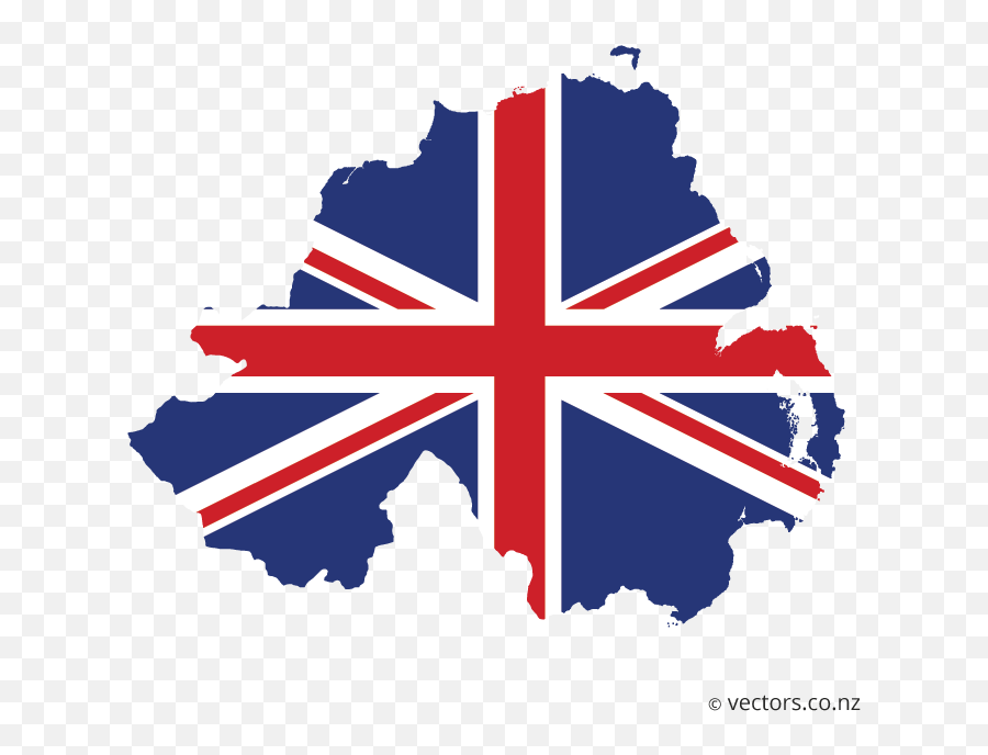 Uk Flag Vector Map Of Northern Ireland - British Armed Forces Flag Emoji,British Flag Emoji