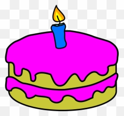 Free Bakery Cake Vectors - Birthday One Candle Emoji