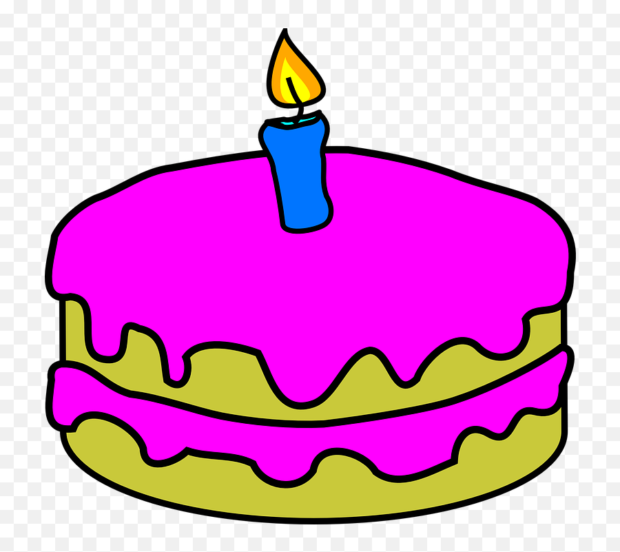 Free Bakery Cake Vectors - Birthday Cake One Candle Emoji,Cake Emoticon