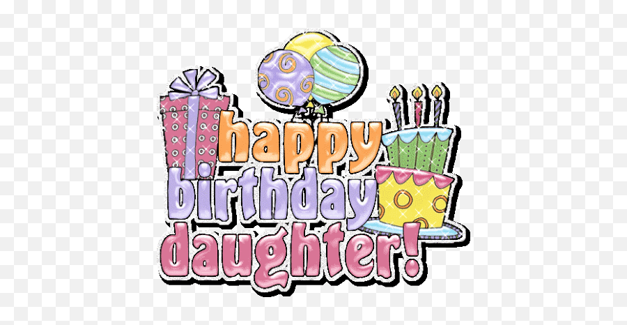 Happy Birthday Wishes For Daughter - Animated Happy Birthday Daughter Gif Emoji,Funny Birthday Emoji