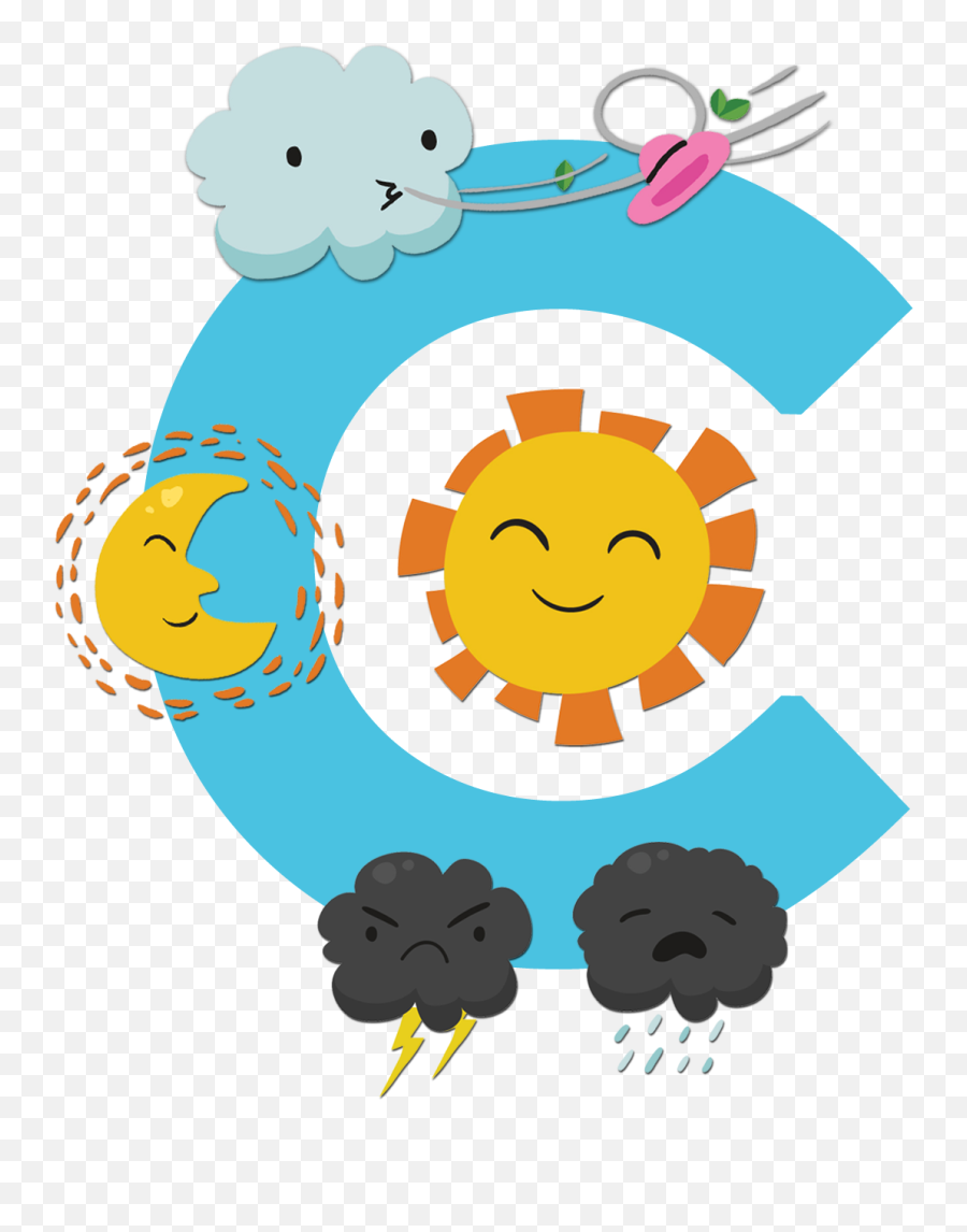Cweather - Transparent Cute Vector Png Emoji,Weather Emoticon