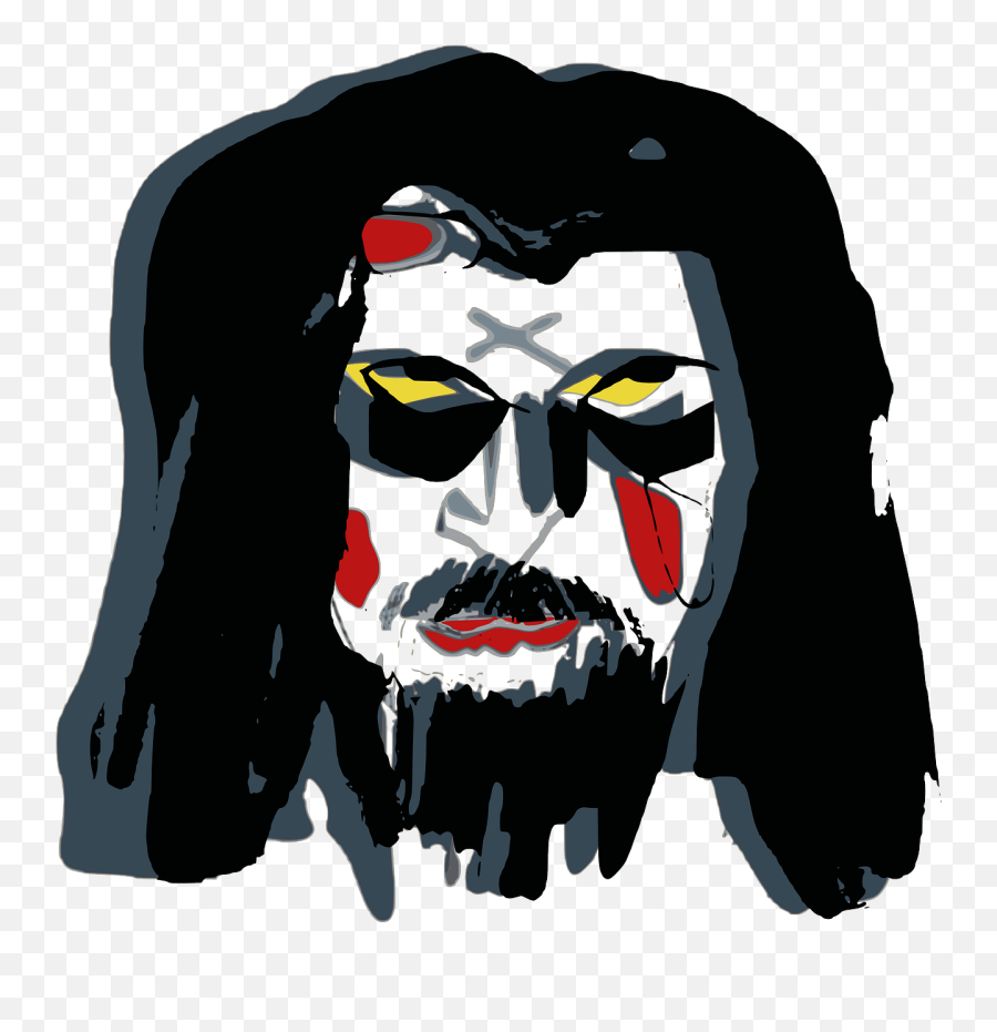 Evil Mask Face War Paint Raggery - Buto Gedruk Png Emoji,Evil Clown Emoji
