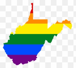 Lgbt Flag Map Of West Virginia - West Virginia State Emoji,Gay Pride Flag Emoji