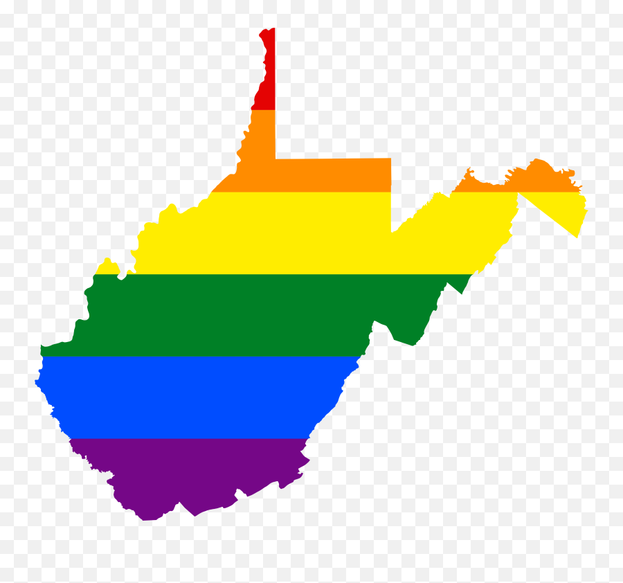 Lgbt Flag Map Of West Virginia - West Virginia State Emoji,Gay Pride Flag Emoji