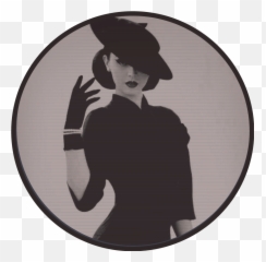 Woman Hat Gloves Elegance - Vintage Look For Ladies Emoji