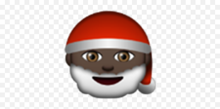 Santa Emoji - Black Christmas Emoji,Santa Emoji