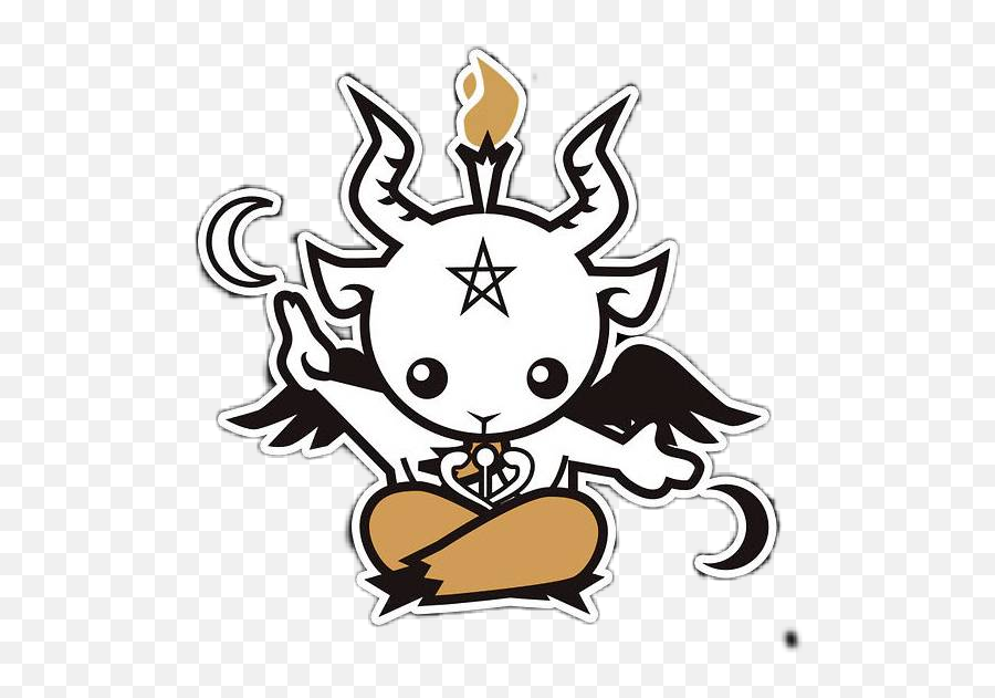 Satan Baphomet Chibi Lucifer 666 - Baby Baphomet Emoji,Baphomet Emoji