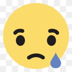 Download Emoticon Like Button Face Sadness Facebook Emoji Hq - Reaction Png
