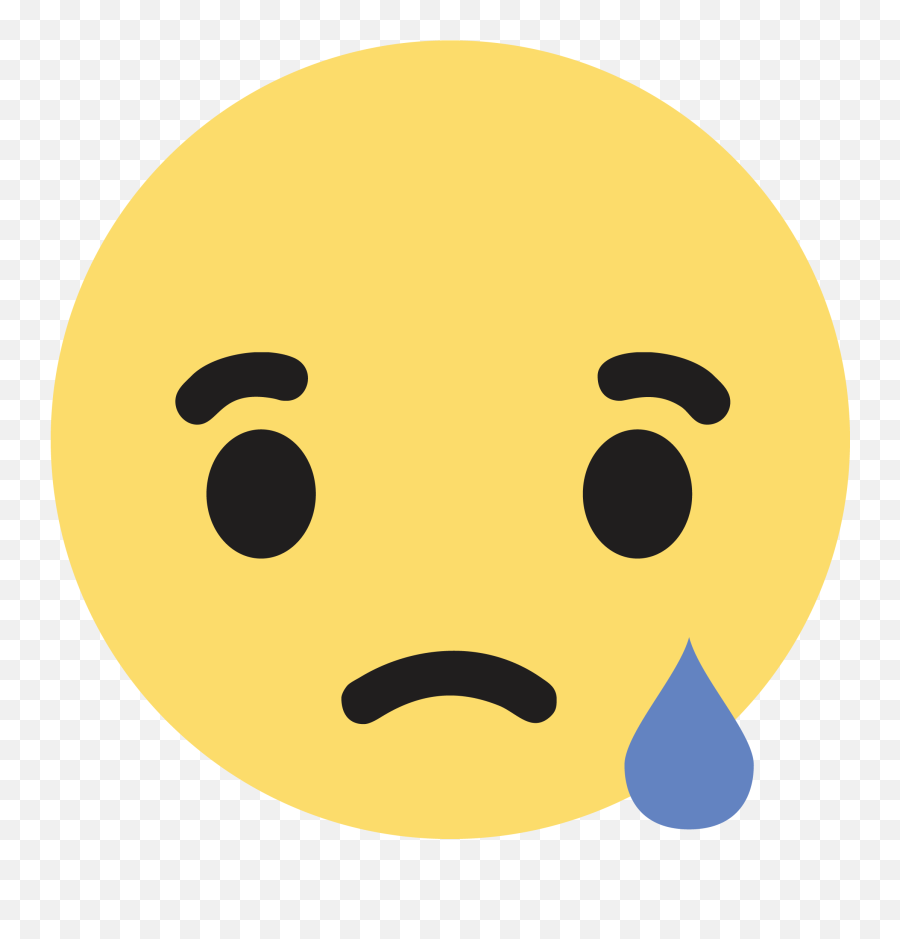 Download Emoticon Like Button Face Sadness Facebook Emoji Hq - Facebook Sad Reaction Png,Emoji Facebook
