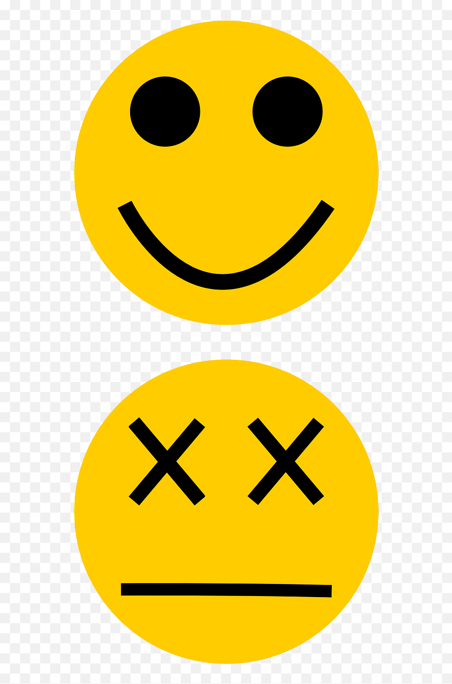 Smiley Emoticon Sick Dead Smile Yellow - Alive Clip Art Emoji,Cute Emoticons