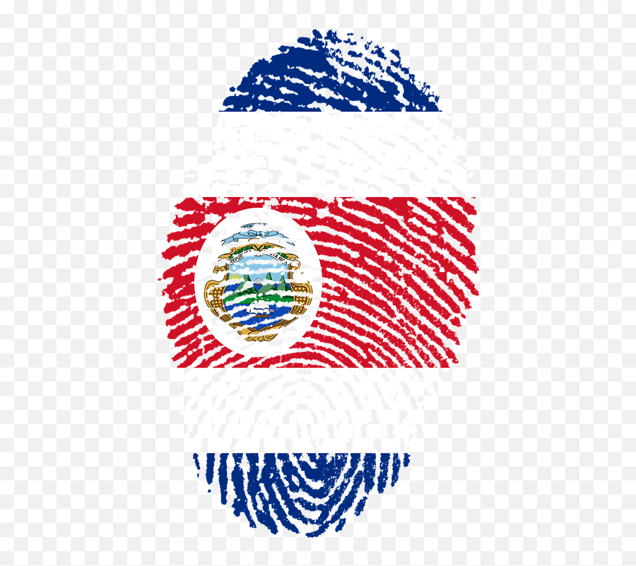 Costa Rica Flag Fingerprint - Huella Digital Costa Rica Emoji,Costa Rica Flag Emoji