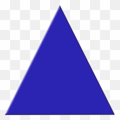 Cute Triangle Clipart - Blue Emoji