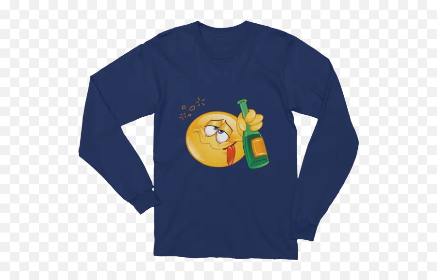 Unisex Drunk Emoji Long Sleeve T - Pornhub Metal Long Sleeve,Emoji For Drunk