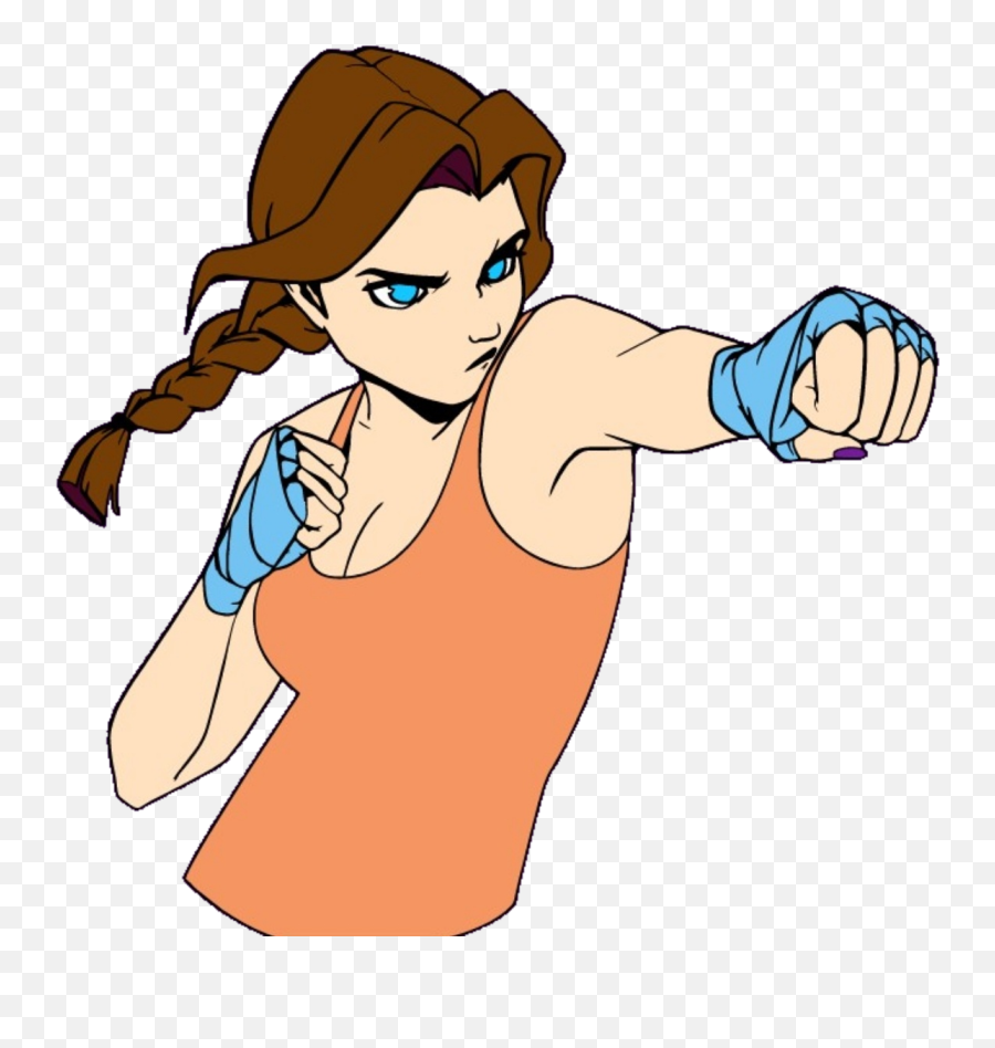 Fight Girl Woman Boxing - Sticker By Fluffy Girl Boxing Logo Design Emoji,Emoji Fight